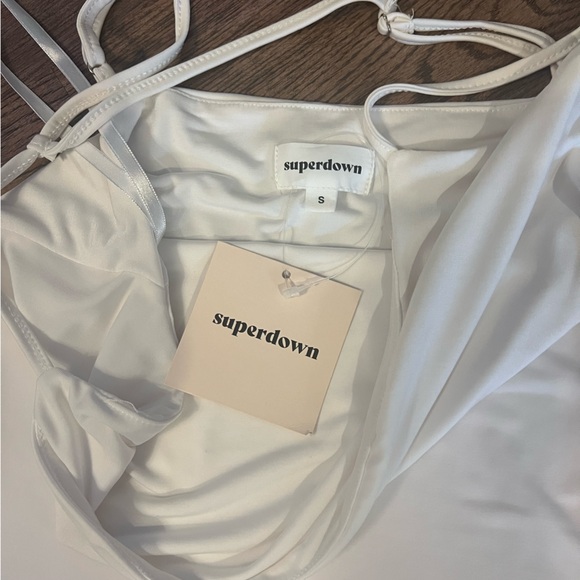 NWT Superdown Sabrina Midi White Dress - Picture 4 of 5